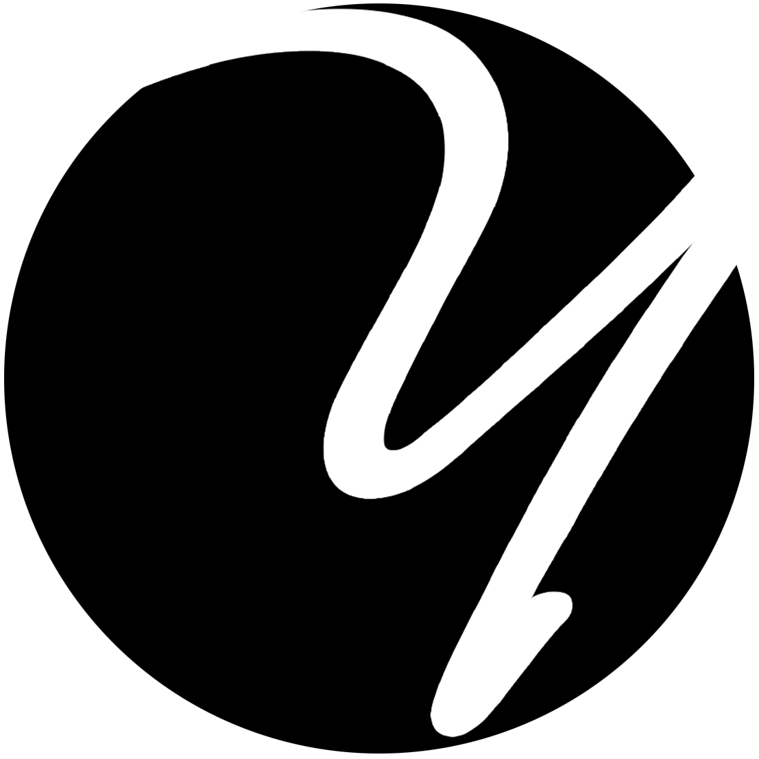 Yes Man Enterprises crest, gold on black